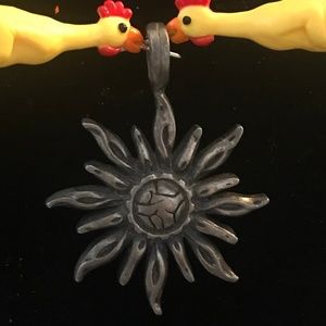 Pewter Sun Pendant